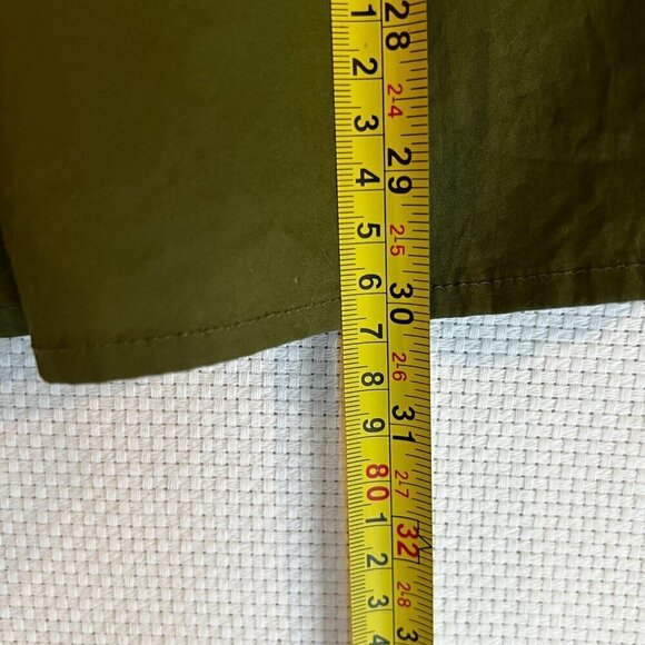 Who What Wear Olive Green Puff Short Sleeve‎ Cut Out Midi Dress Size Small - Picture 11 of 13